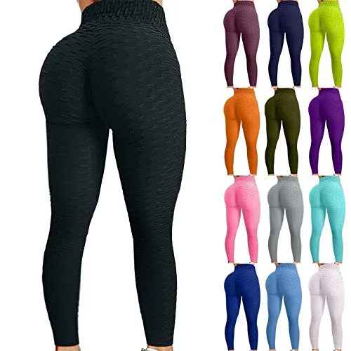 Famous Tiktok Leggings, Butt Lift High Waist Yoga Pants for Women, TIK Tok Workout Scrunch Booty Lifting Leggings Tights