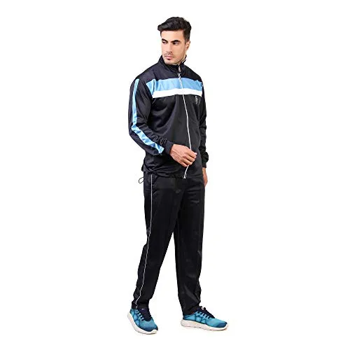 FASHION 7 Men's Polyster Track Suit - Track Suit for Men Sports (White, X-Large)