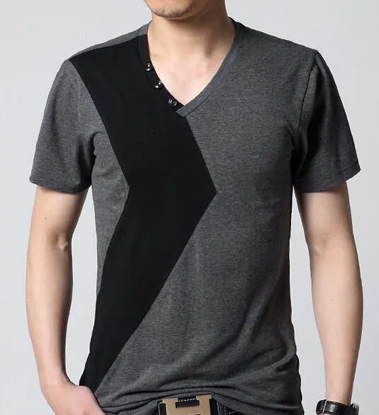 Fashion Crew Neck Short Sleeve T-Shirt in 2 Styles