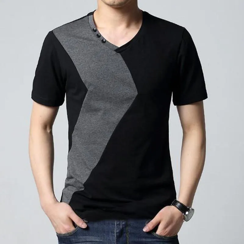Fashion Crew Neck Short Sleeve T-Shirt in 2 Styles