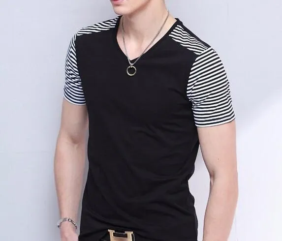 Fashion Crew Neck Short Sleeve T-Shirt in 2 Styles