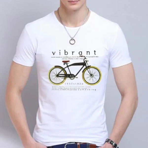 Fashion Crew Neck Short Sleeve T-Shirt in 2 Styles