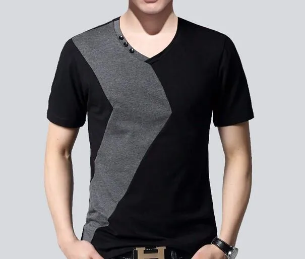 Fashion Crew Neck Short Sleeve T-Shirt in 2 Styles
