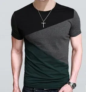 Fashion Crew Neck Short Sleeve T-Shirt in 2 Styles