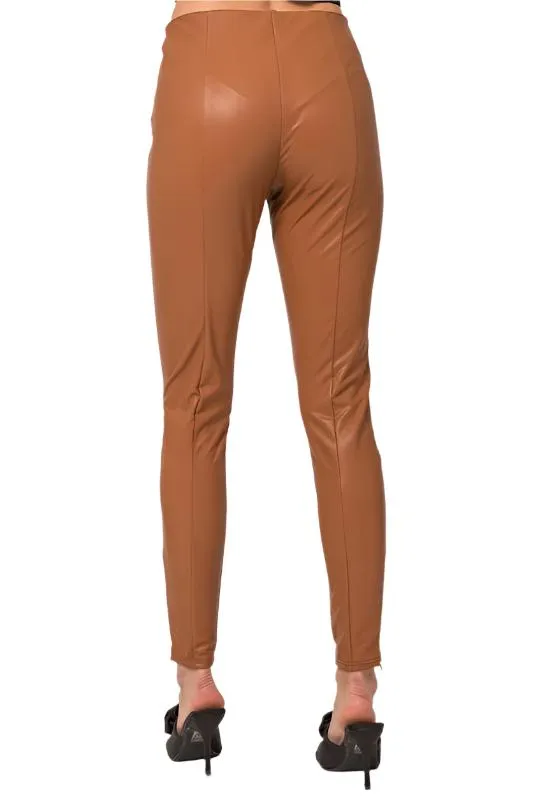 Faux Leather Stretchy Leggings