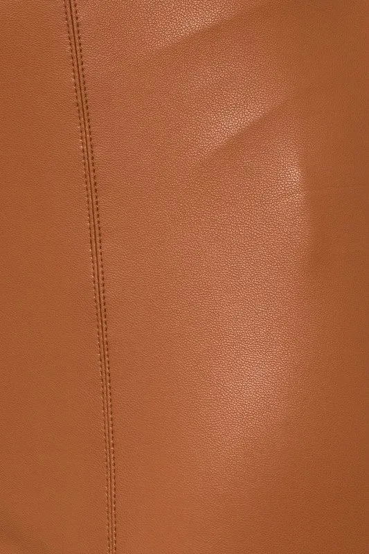 Faux Leather Stretchy Leggings