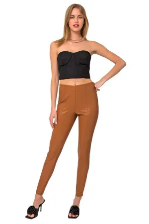 Faux Leather Stretchy Leggings