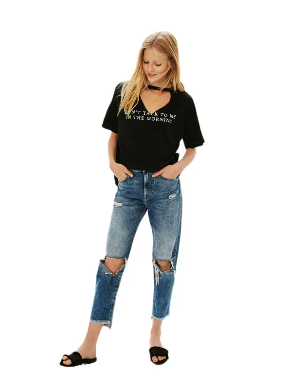 FEMALE LETTER PRINT PULLOVER TOPS