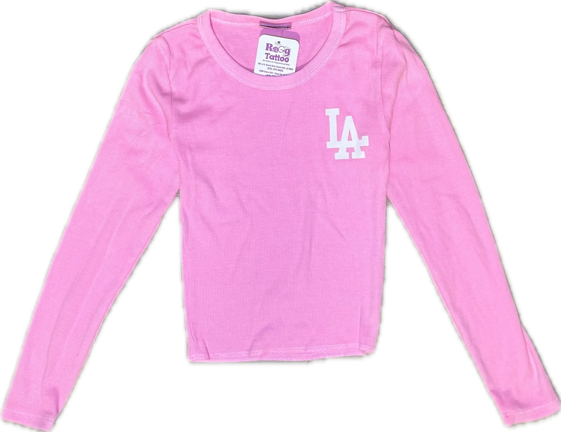 FIREHOUSE- LA Chest Long Sleeve (neon pink)