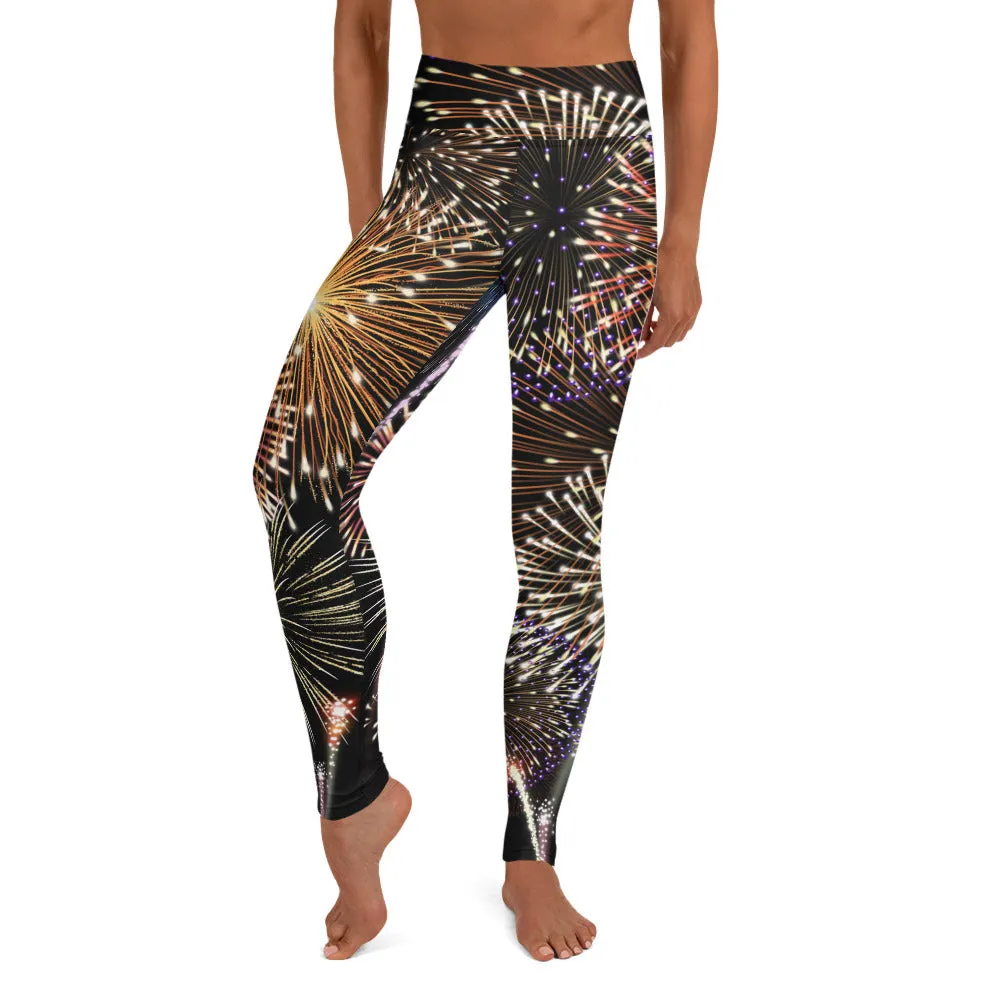 Fireworks High-waist Yoga Leggings