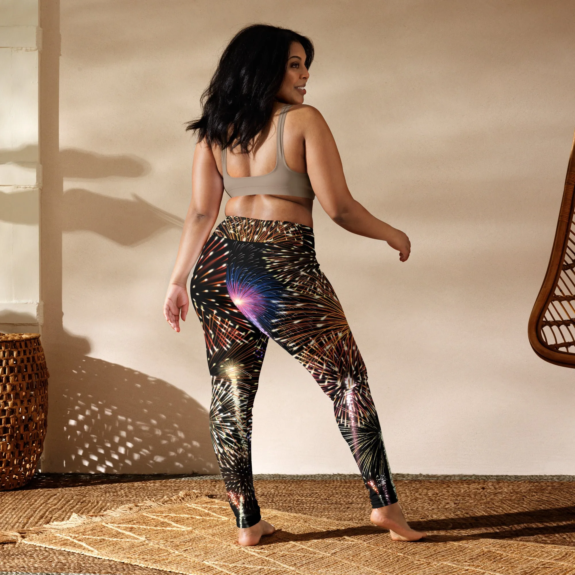 Fireworks High-waist Yoga Leggings