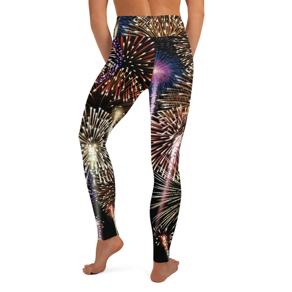 Fireworks High-waist Yoga Leggings