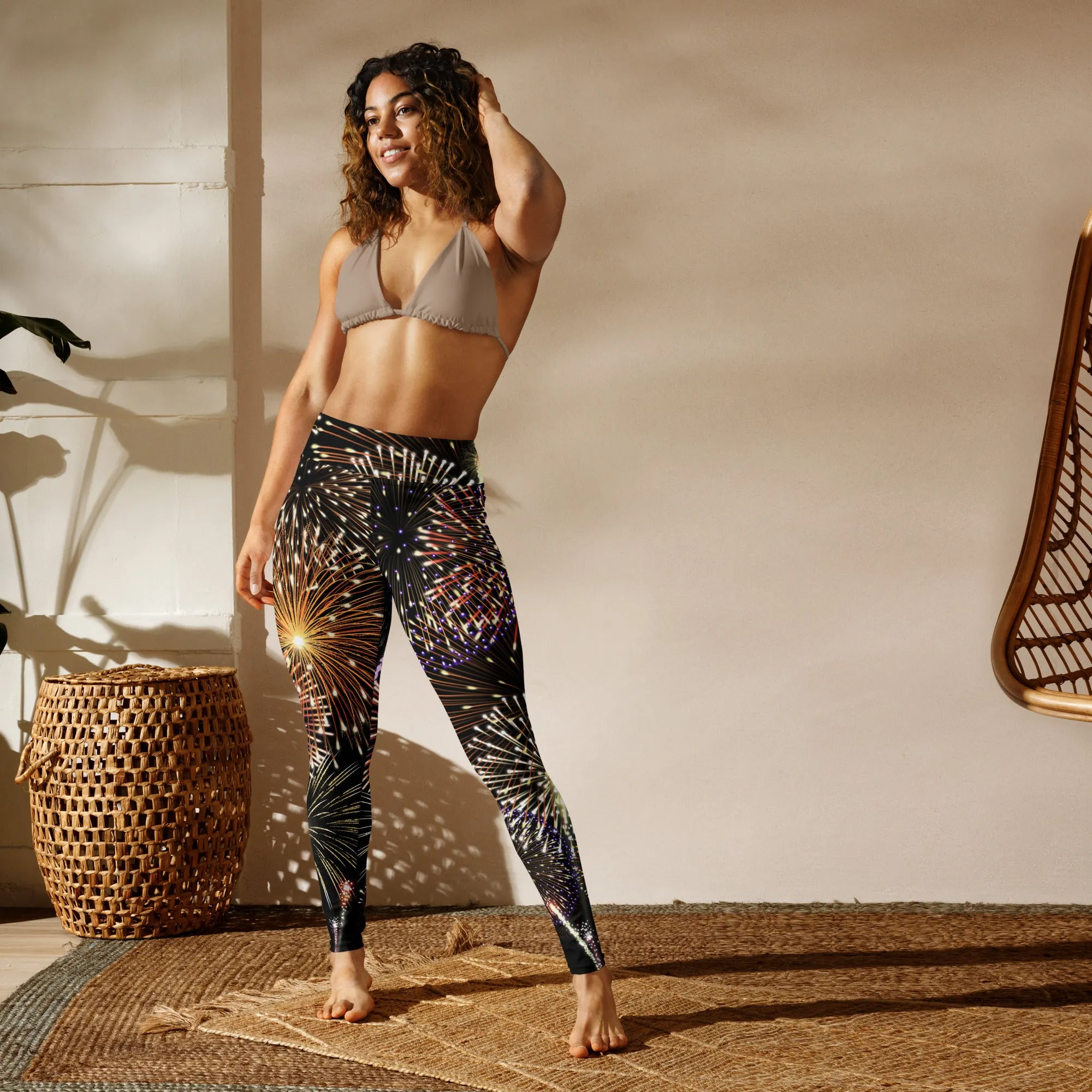 Fireworks High-waist Yoga Leggings