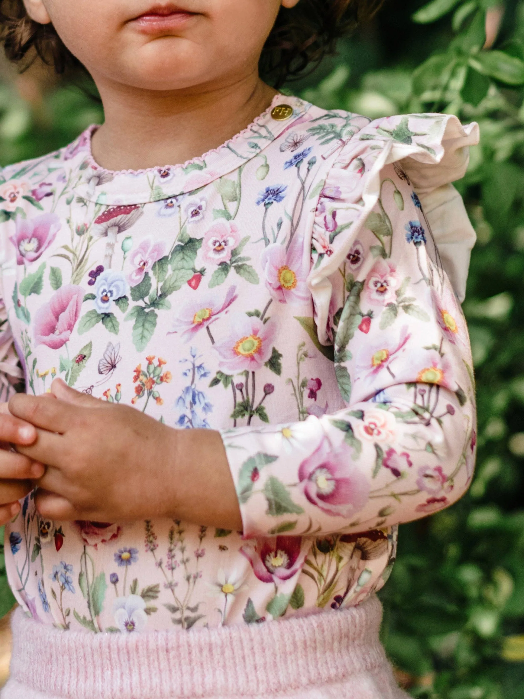 Fleur Harris - 'Garden of Dreams' Delightful Frill Bodysuit - Peach