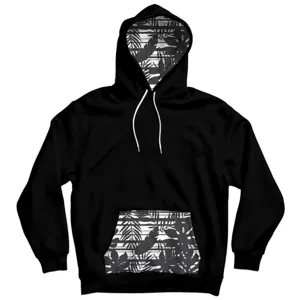 Floral Design Pocket Hoodie