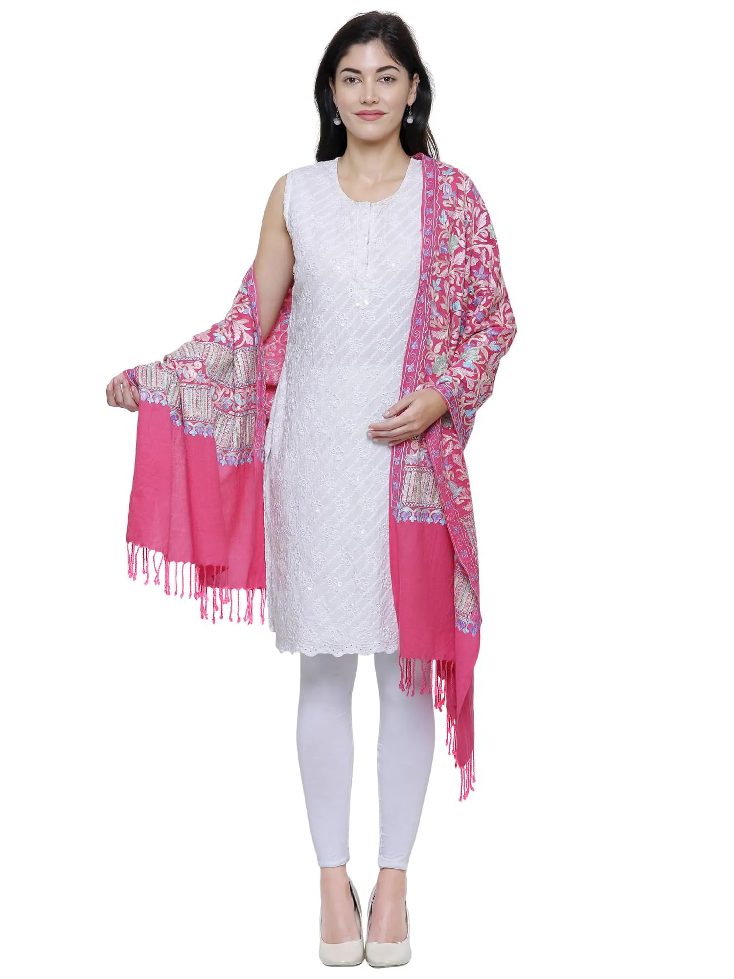 Floral Wool Shawl
