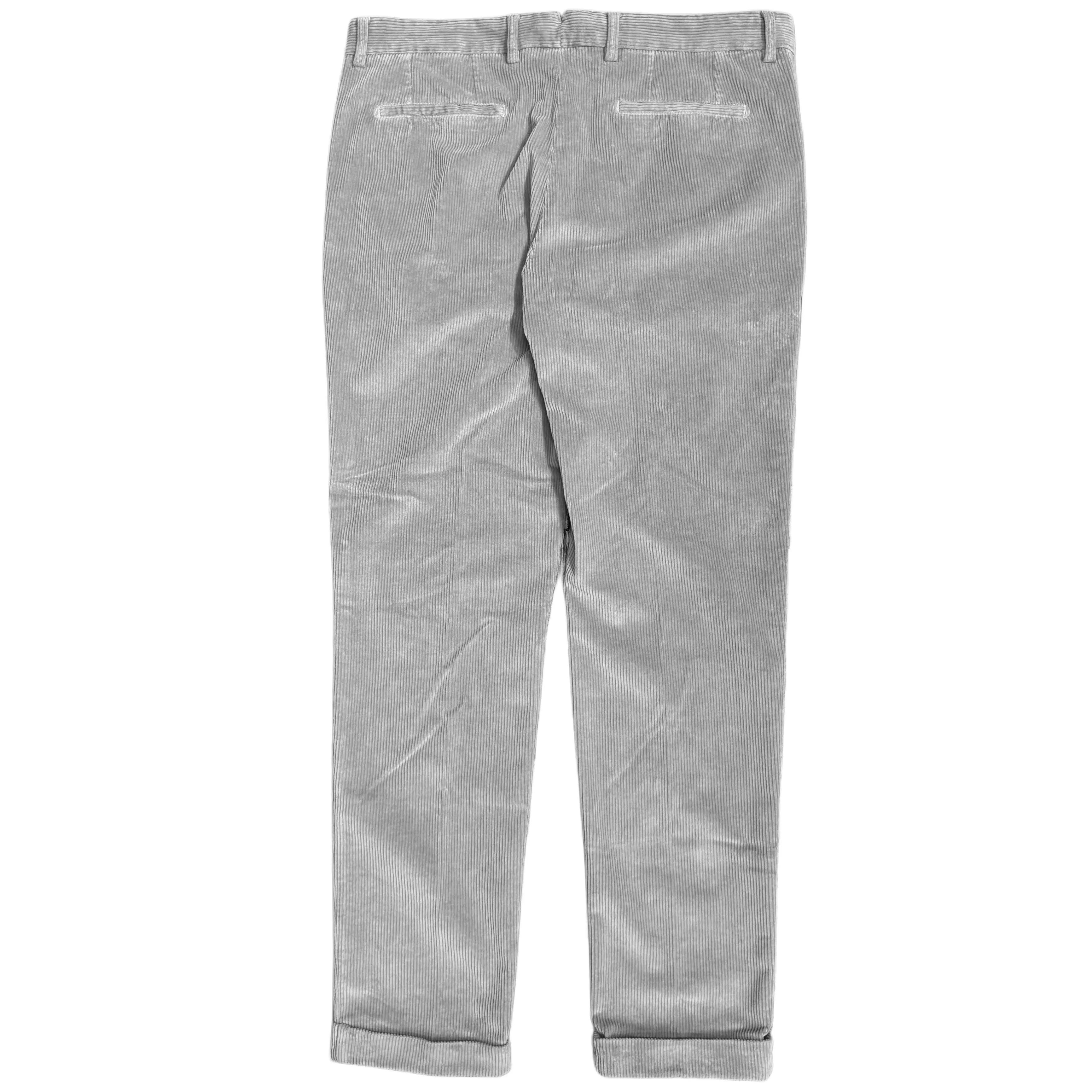 FRESH Corduroy Pleated Chino Pants In Conza Grey