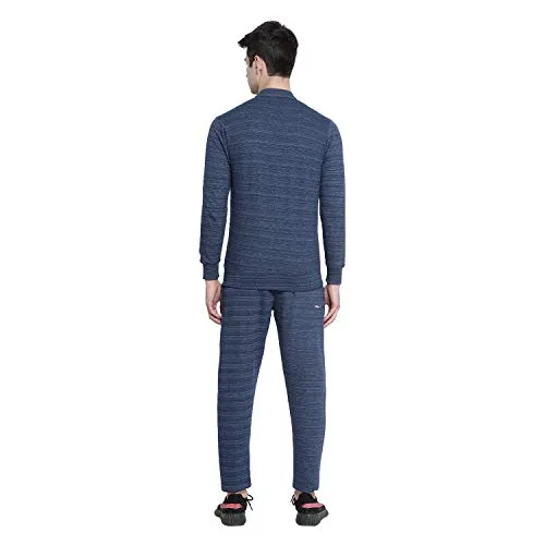 GenX Men's Cotton JOGGER Blue Millange Track Suit, X-Large (GENX_JOGGER_BUM)