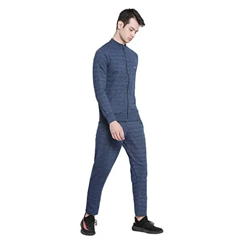 GenX Men's Cotton JOGGER Blue Millange Track Suit, X-Large (GENX_JOGGER_BUM)