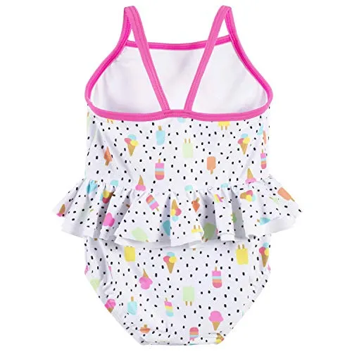 GERBER Girls' One-Piece Swimsuit, Frozen Treats, 24 Months