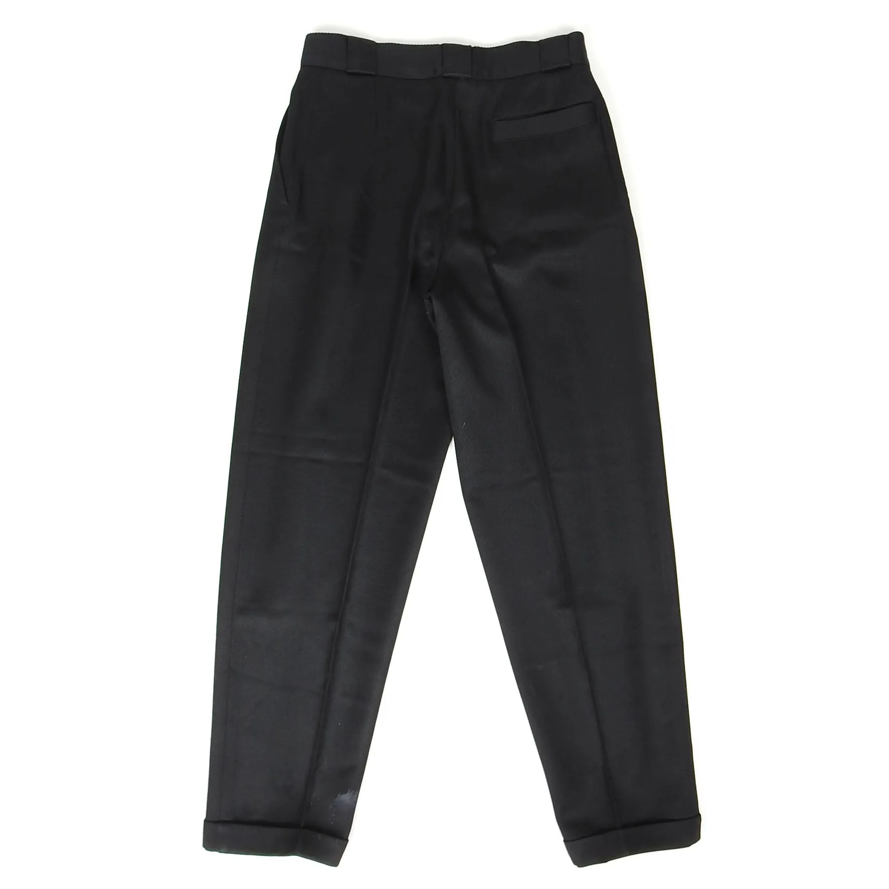 Gianni Versace Vintage Pleated Black Wool Pants Size 50