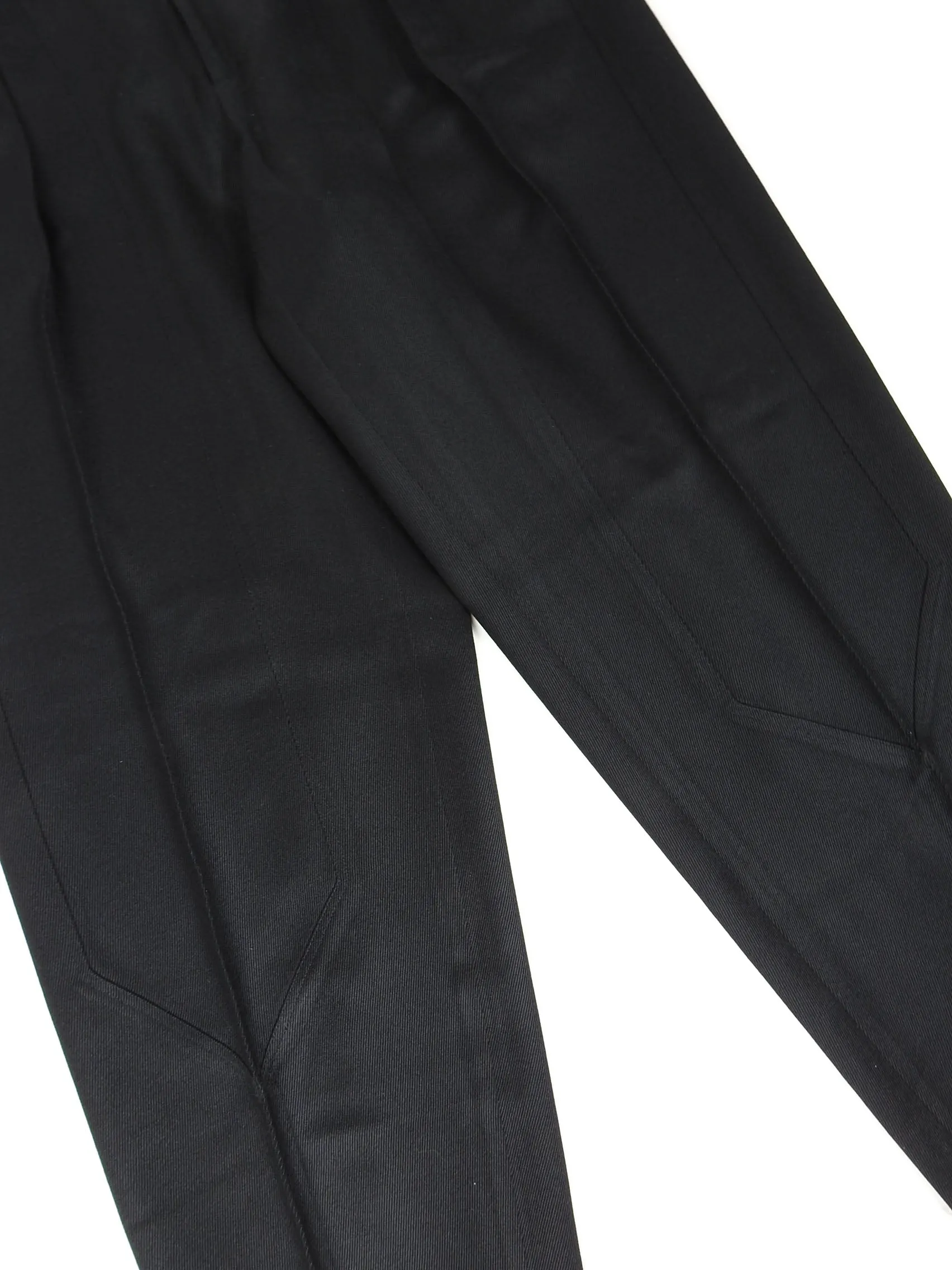 Gianni Versace Vintage Pleated Black Wool Pants Size 50
