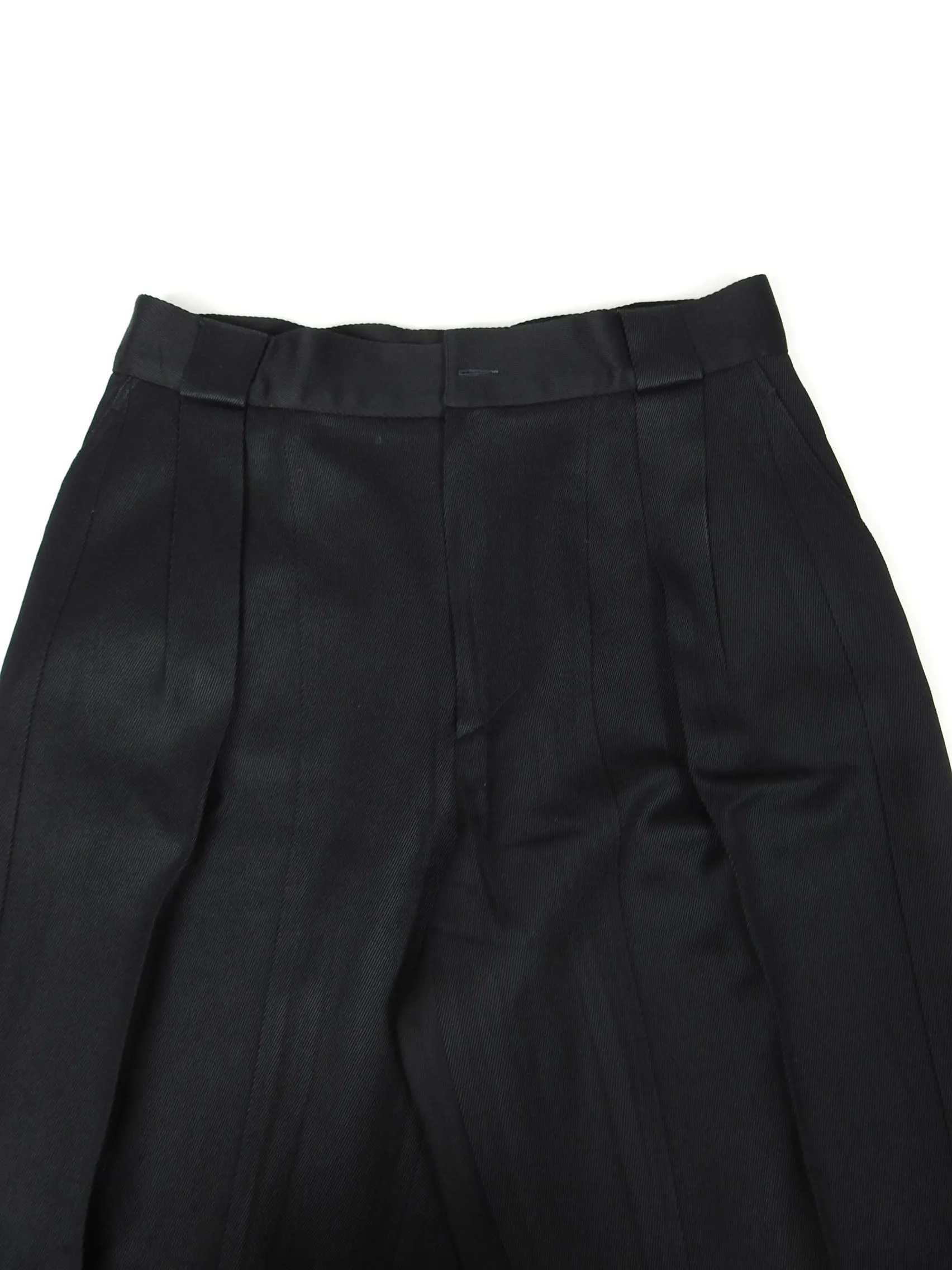 Gianni Versace Vintage Pleated Black Wool Pants Size 50
