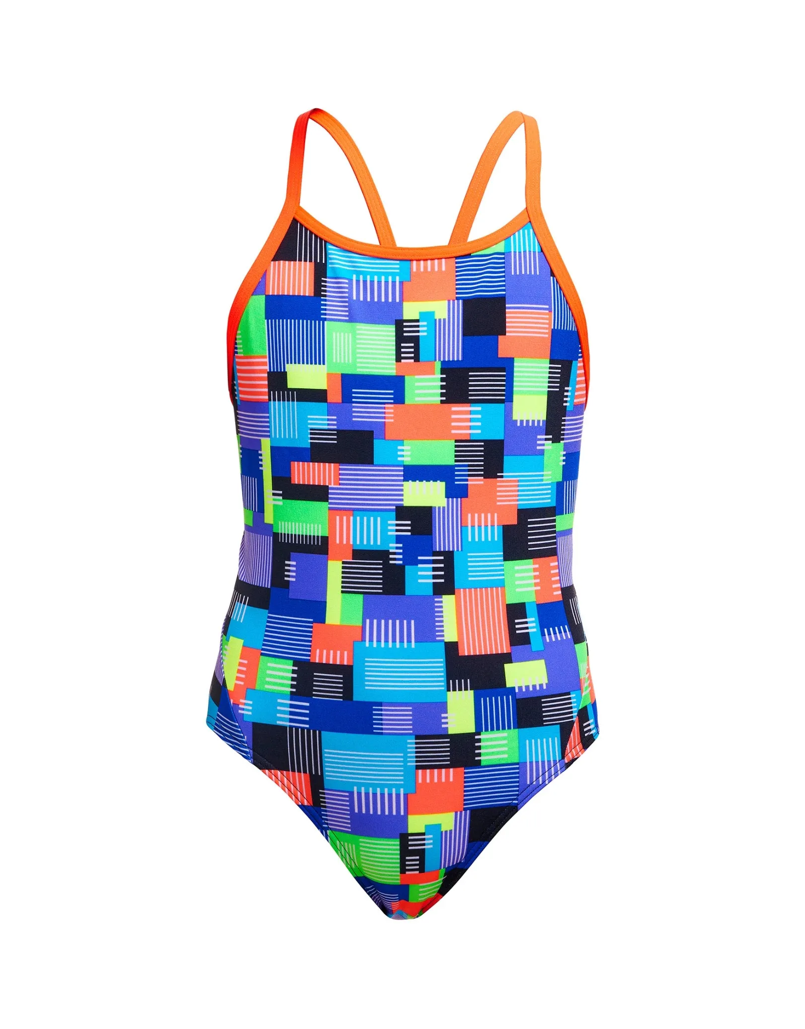 Girls Chip Set Diamond Back Swimsuit - Multi