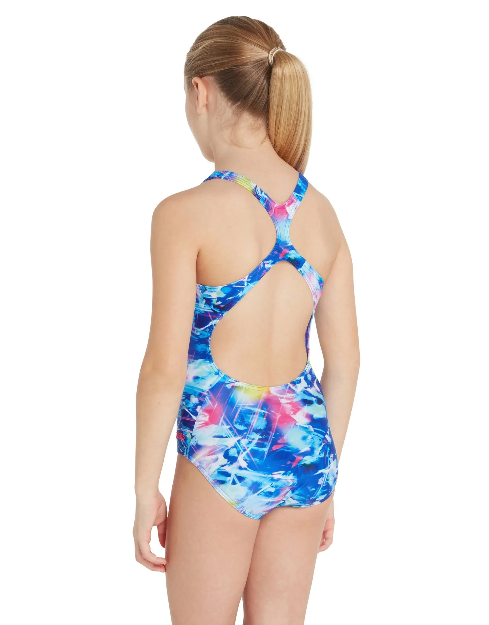 Girls Flashlight Rowleeback Swimsuit - Blue/Multi