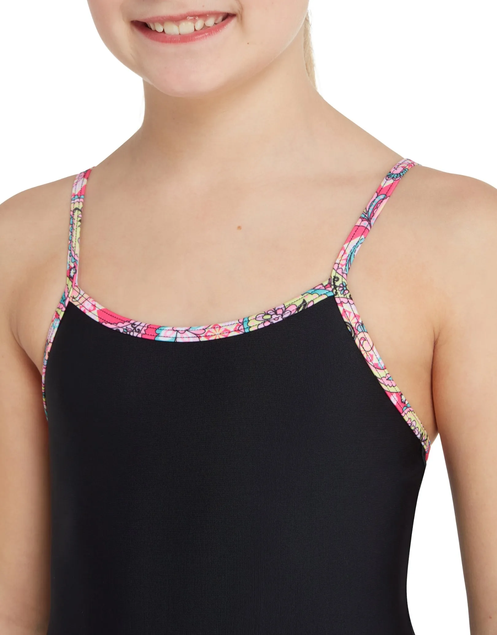 Girls Heavenly Classicback Swimsuit - Black/Multi