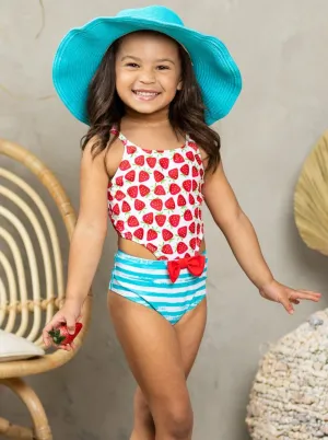 Girls Juice Strawberry One Piece Swimsuit