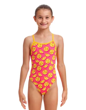 Girls Mark Spritz Single Strap Swimsuit - Pink/Yellow