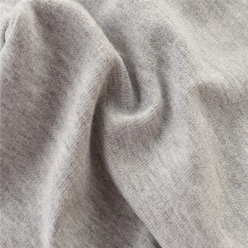Girls Plain Colour Drawstring Cotton Sweatpants - Grey