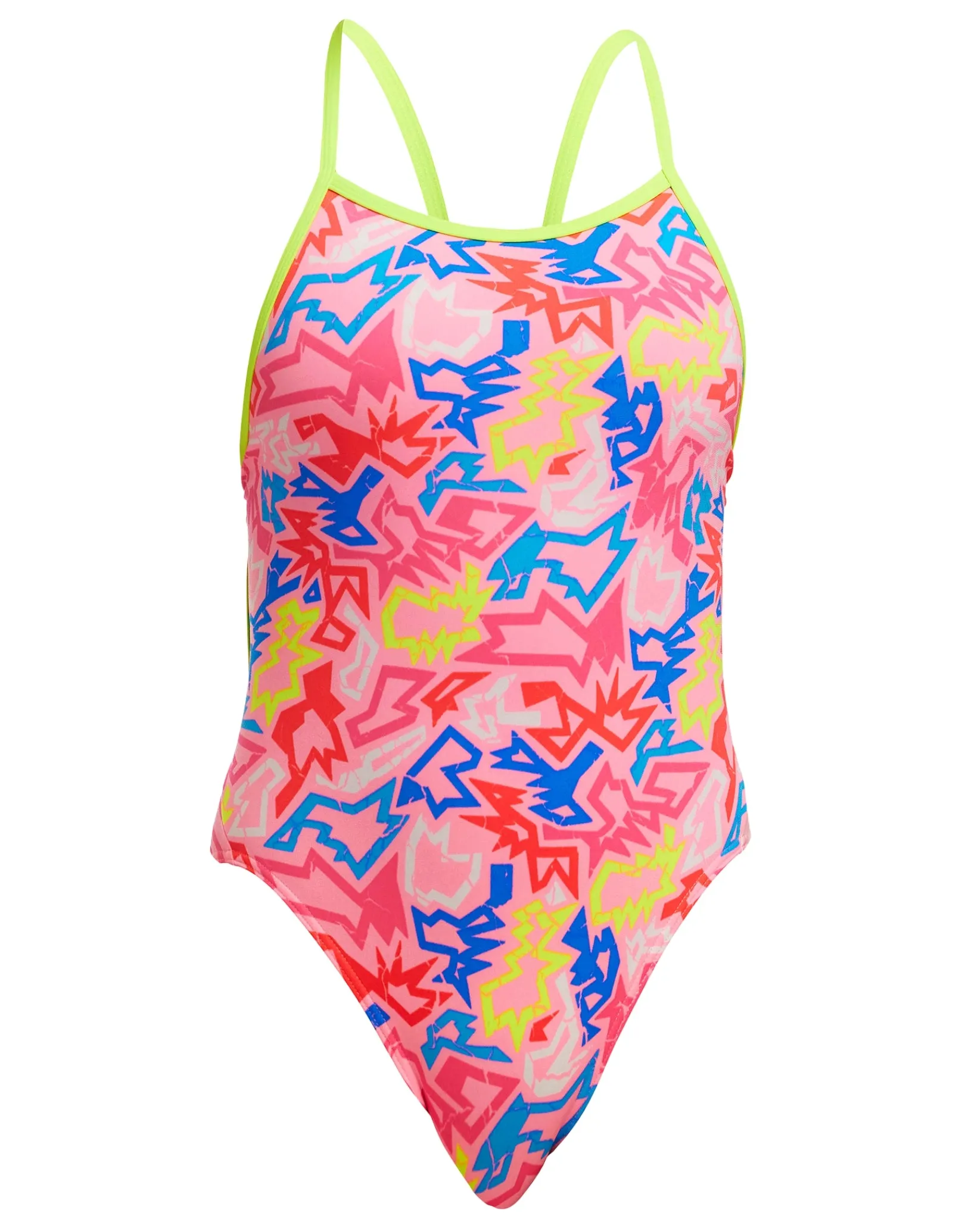 Girls Rock Star Single Strap Swimsuit - Pink