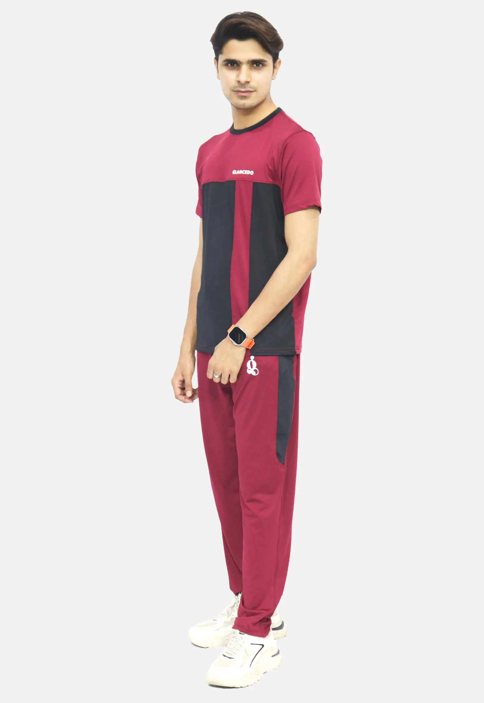 Glancedo Trendy Contrast Color-Block Quick-Dry Tracksuit