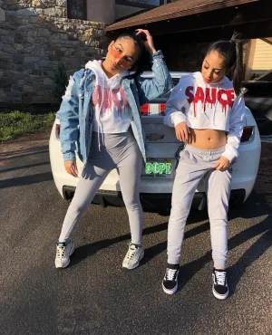 Glitter Sauce White Hoodie
