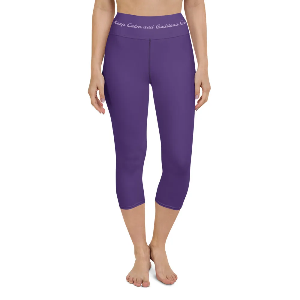 Goddess Swag Capri Leggings ~ Keep Calm and Goddess On