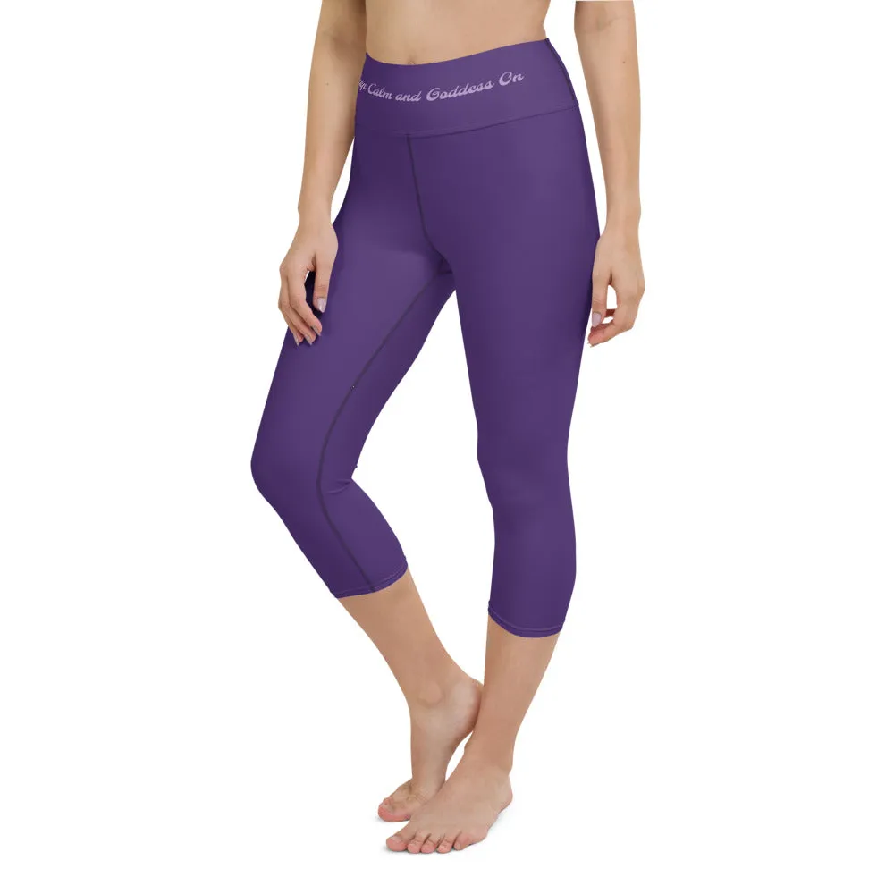 Goddess Swag Capri Leggings ~ Keep Calm and Goddess On