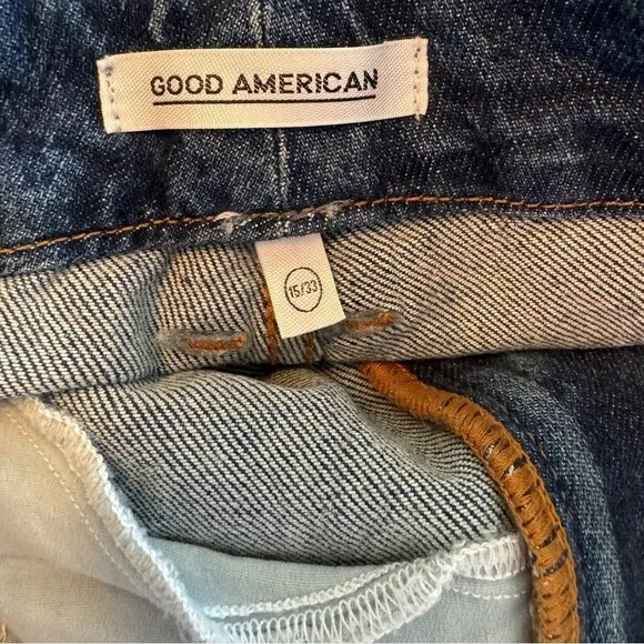 Good American High Rise Straight Raw Edge Hem Classic Jeans NWOT Plus Size: 15