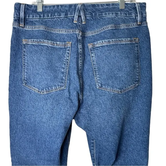 Good American High Rise Straight Raw Edge Hem Classic Jeans NWOT Plus Size: 15