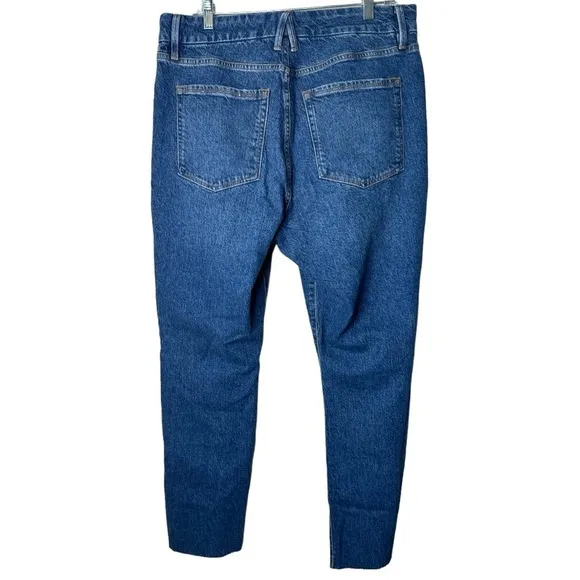 Good American High Rise Straight Raw Edge Hem Classic Jeans NWOT Plus Size: 15