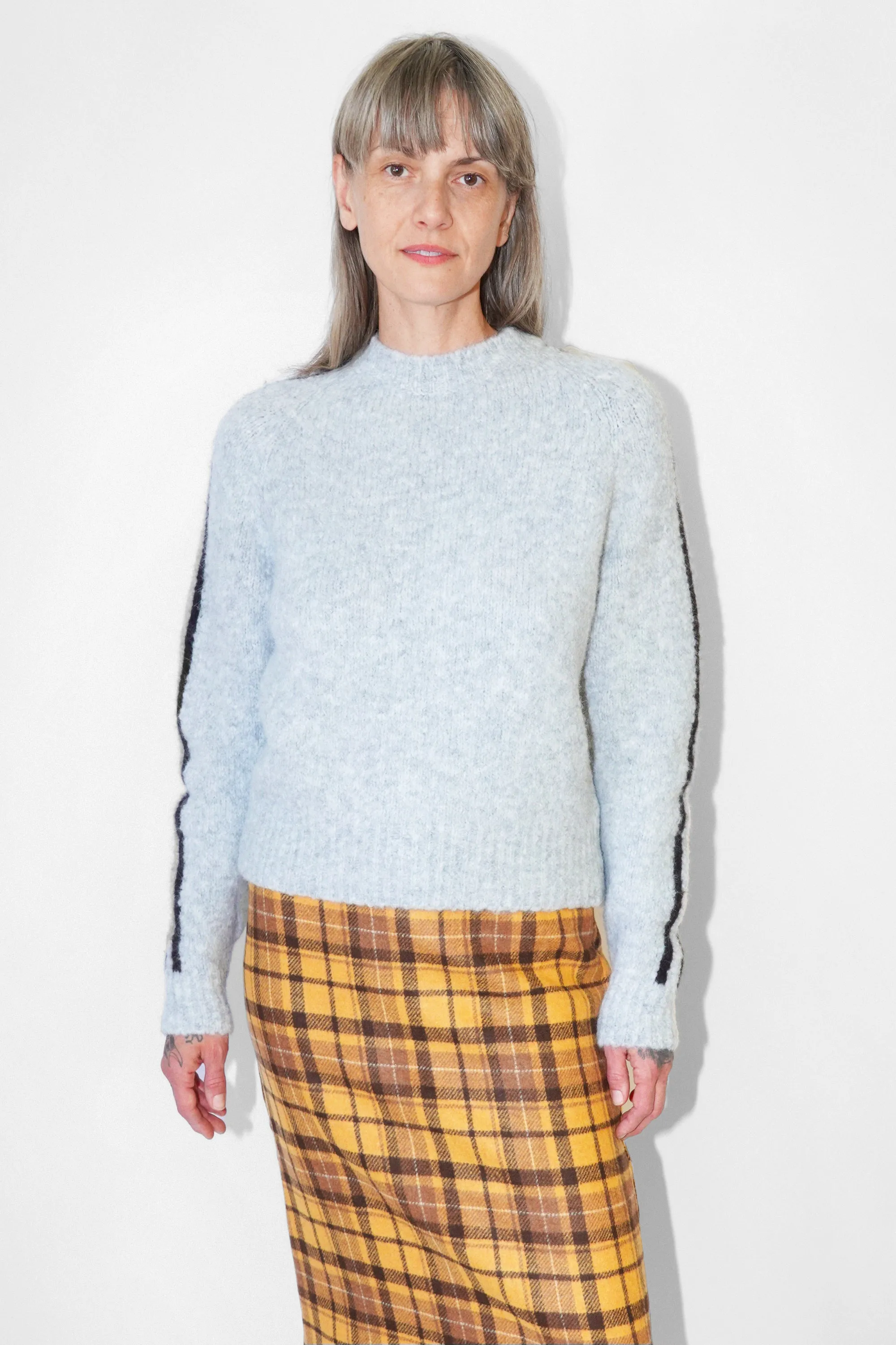 Grand Slam Sweater in Light Grey