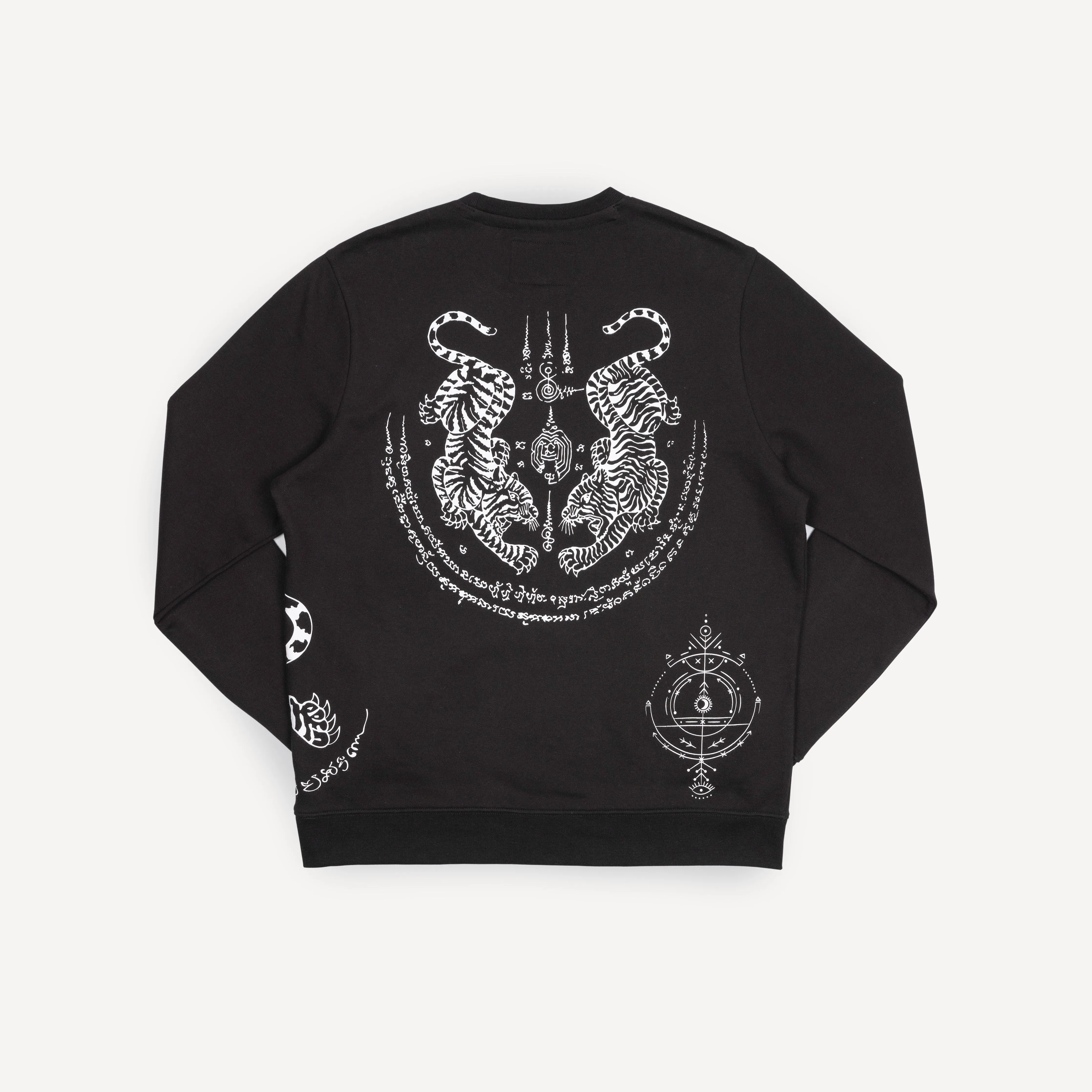 Graphic Wraparound Crewneck Sweatshirt - Black / Brave