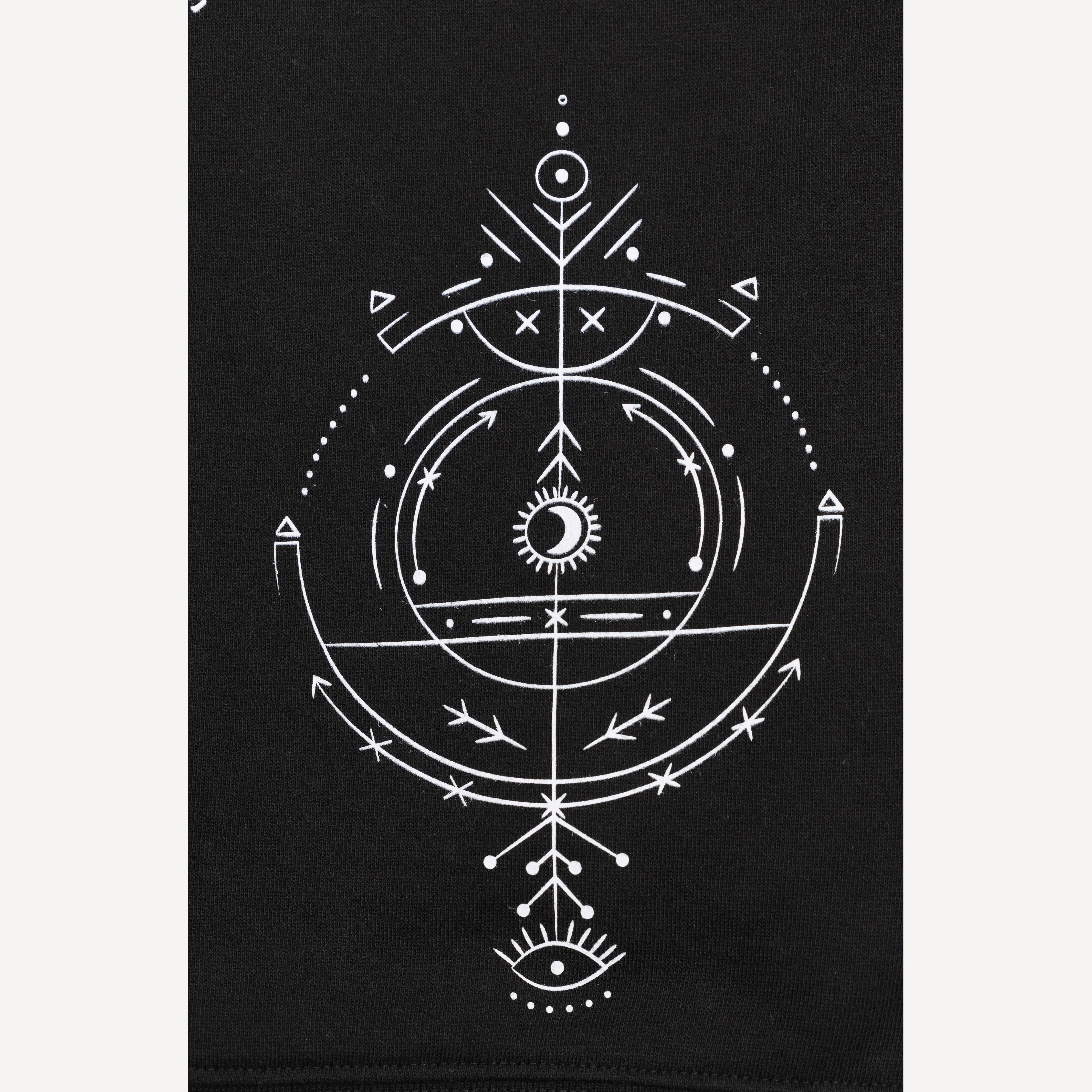 Graphic Wraparound Crewneck Sweatshirt - Black / Brave