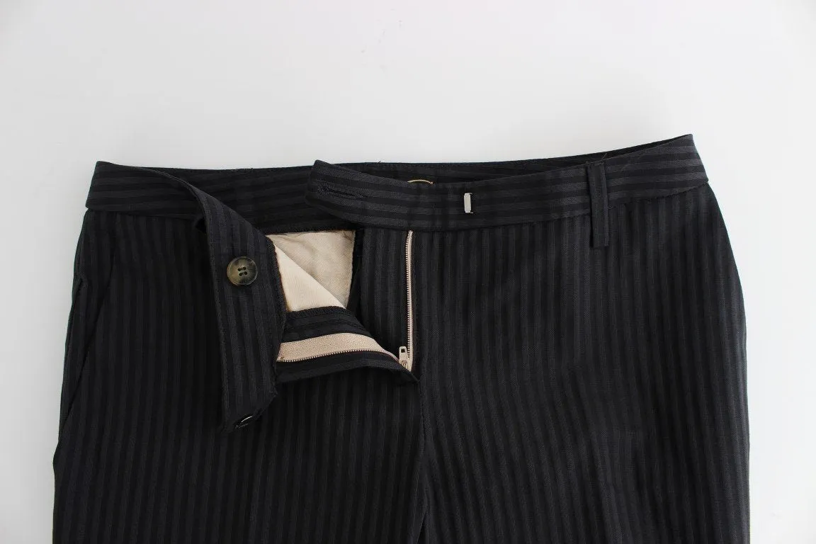 Gray striped dress pants