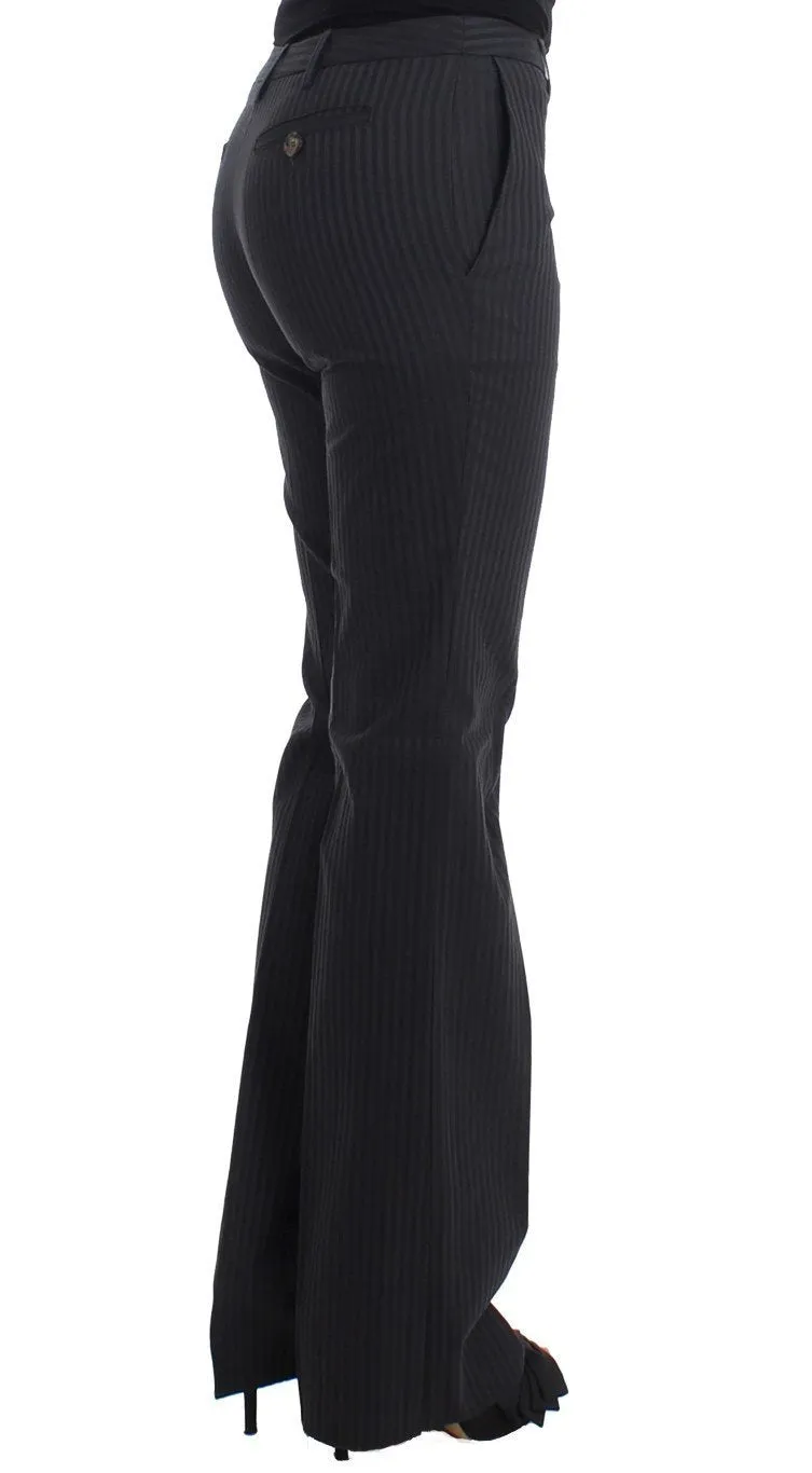 Gray striped dress pants