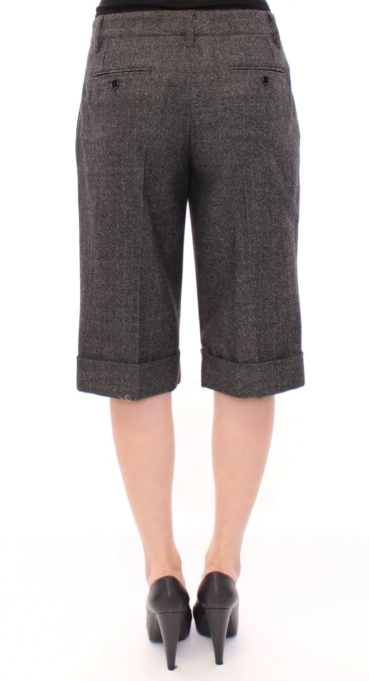 Gray wool shorts pants