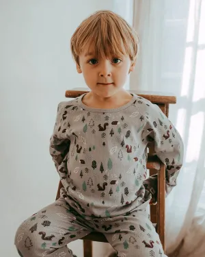 Grey Hibernate Print Top