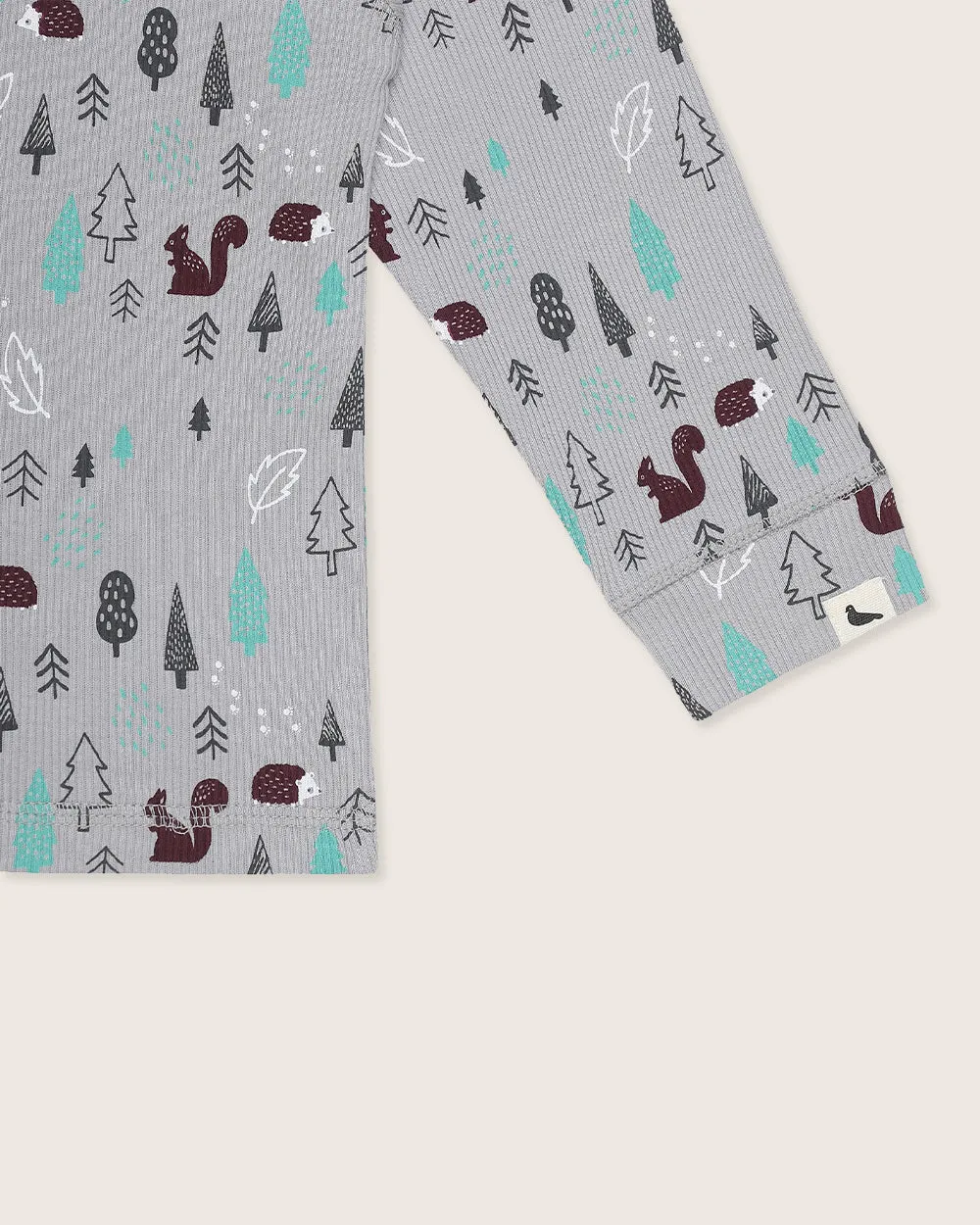Grey Hibernate Print Top