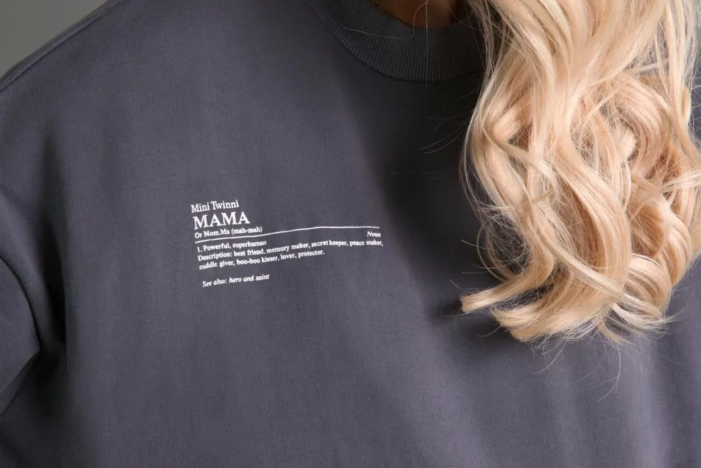 GREY ‘MAMA’ slogan tracksuit - ADULT